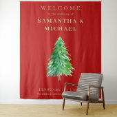 Tenture Welcome to the wedding Christmas (En situation)