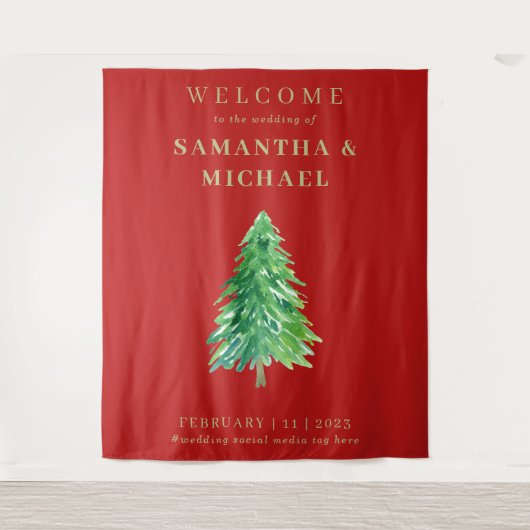 Tenture Welcome to the wedding Christmas (Devant)