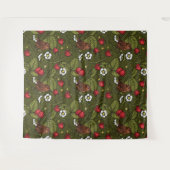 Tenture Wens et fraises sur vert foncé (Devant (Horizontal))
