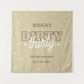 Tenture Western Beige  Dirty Thirty 30th Birthday Backdrop (Devant)