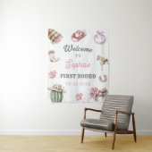 Tenture Western Cowgirl First Rodeo Birthday Party (En situation)