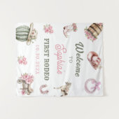 Tenture Western Cowgirl First Rodeo Birthday Party (Devant (Horizontal))