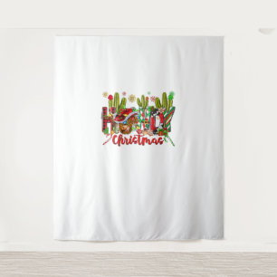 Tenture Western Howdy Cowboy Casquette Et Cactus De Vache