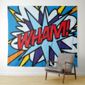 Tenture WHAM Cool Comic Book Pop Art Typographie (En situation (horizontale))