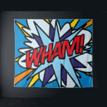 Tenture WHAM Cool Comic Book Pop Art Typographie<br><div class="desc">Un design pop art amusant,  cool et tendance rétro de la bande dessinée qui met le wham,  zap,  pow dans la journée de n'importe quel super-héros. Conçu par Thisisnotme©</div>