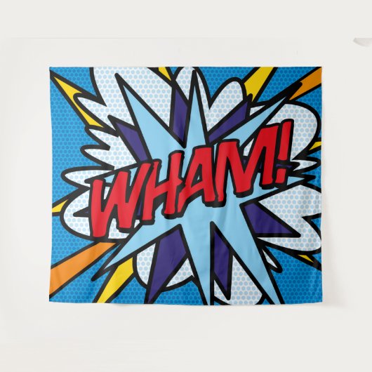 Tenture WHAM Cool Comic Book Pop Art Typographie (Devant (Horizontal))