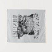 Tenture What Am I Doing With My Lives Cute Kitten (Devant (Horizontal))