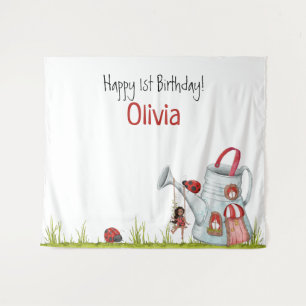 Tenture Whimsical LadyBug Swing Garden House 1er anniversa