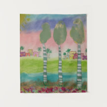 Whimsical Tropical Landscape 