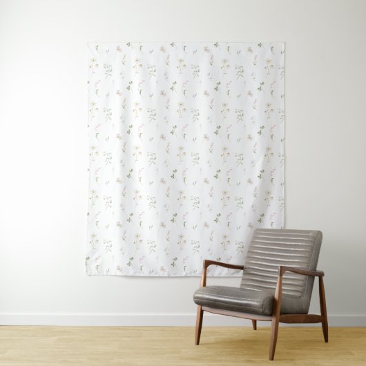Tenture Whimsical Wildflower Tapestry Backdrop (En situation)