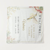 Tenture Whimsical Wings & Watercolor Wishes | Hummingbird (Devant (Horizontal))