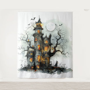 Tenture Whisper Hollow : L'Halloween vigile de la sorcière