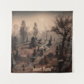 Tenture Whispers in the Dark : Terrifying Cemetery Ambienc (Devant)