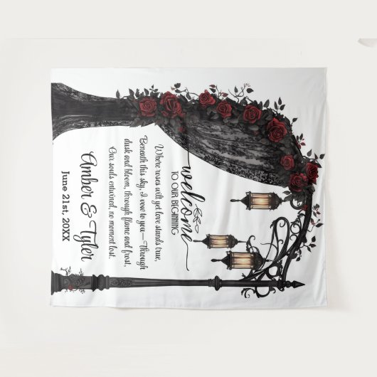 Tenture Whispers of Forever Romantic Welcome Backdrop (Devant (Horizontal))