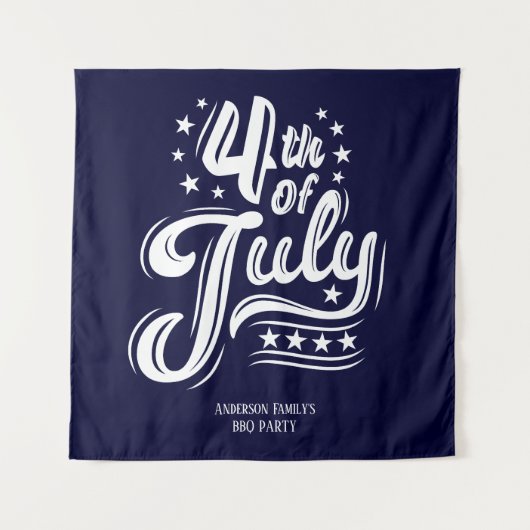 Tenture White &Blue independence Day BBQ Party (Devant)