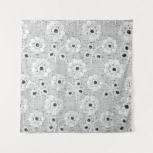 Tenture White fabric fine lace texture with elegance seaml