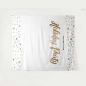 Tenture White Gold Christmas Company Holiday Contexte (Devant (Horizontal))