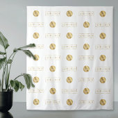 Tenture White & Gold Deux Logos Step & Repeate Event