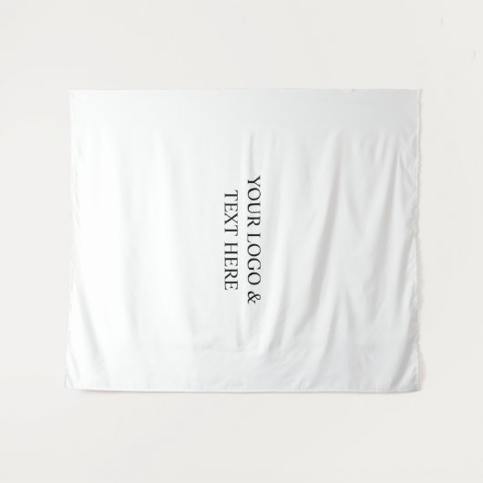 Tenture White Personalized – Your Logo & Text Here (Devant (Horizontal))