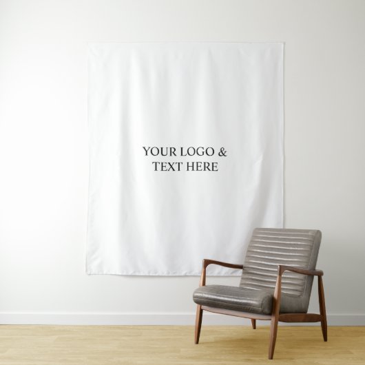 Tenture White Personalized – Your Logo & Text Here (En situation)