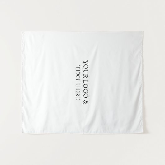 Tenture White Personalized – Your Logo & Text Here (Devant (Horizontal))