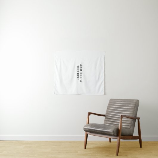 Tenture White Personalized – Your Logo & Text Here (En situation (horizontale))