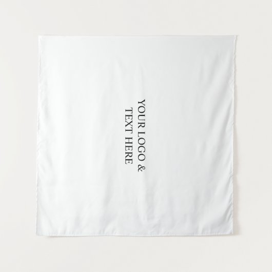 Tenture White Personalized – Your Logo & Text Here (Devant (Horizontal))