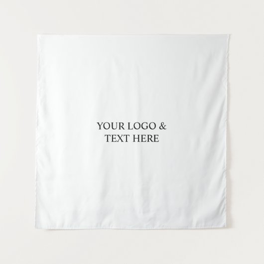 Tenture White Personalized – Your Logo & Text Here (Devant)