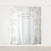 Tenture White Rose Classic Wedding Photo Backdrop (Devant)