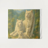 Tenture White Tiger • Dawn Forest Ancestral Family | ManJi (Devant (Horizontal))