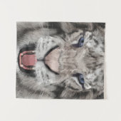 Tenture White Tiger Head  (Devant (Horizontal))