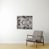 Tenture White Tiger Head  (En situation (horizontale))