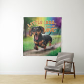 Tenture Wiener Chien Petits Jambes Beaucoup d'amour (En situation)