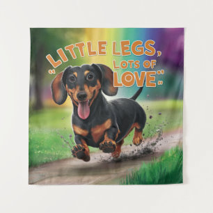 Tenture Wiener Chien Petits Jambes Beaucoup d'amour