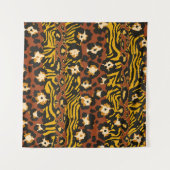 Tenture Wild animal leopard and tiger skins patchwork abst (Devant (Horizontal))