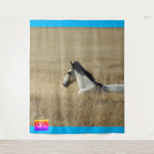 TENTURE WILD HORSE DE L'UTAH TAPESTRY WESTERN ART IMAGE FO
