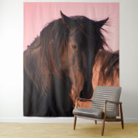WILD HORSE DE UTAH WESTERN ART WILD HORSE TAPESTRY