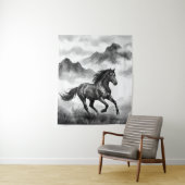 Tenture Wild Horse Tapestry | Mountain Ink Art (En situation)