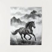 Tenture Wild Horse Tapestry | Mountain Ink Art (Devant)