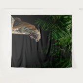 Tenture Wild Jungle Roaring Tiger Tapestry (Devant (Horizontal))