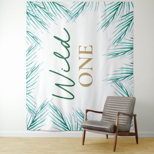 Tenture Wild One first Birthday feuille Photo Contexte (En situation)