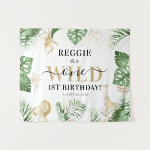 Tenture Wild One Jungle/Safari 1er anniversaire