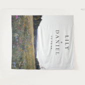 Tenture Wildflowers Meadow Floral Wedding Photo Backdrop (Devant (Horizontal))