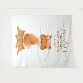 Tenture Wildlife Fox with Flower backdrop (Devant (Horizontal))