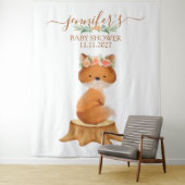 Tenture Wildlife Fox with Flower backdrop (En situation)