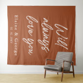 Tenture Will Always Love You Mariage Photo Prop fond (En situation (horizontale))