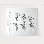 Tenture Will Always Love You Mariage Photo Prop fond (Devant (Horizontal))