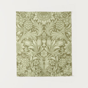 Tenture William Morris Fleur verte tournesol