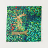 Tenture William Morris Forest Deer Tapestry Imprimer (Devant (Horizontal))
