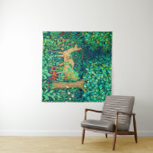 Tenture William Morris Forest Deer Tapestry Imprimer (En situation (horizontale))